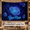 Neon Colorful (1) Theme Personalized Tapestry Custom Name Text Wall Hanging Tapestry Home Background Decoration