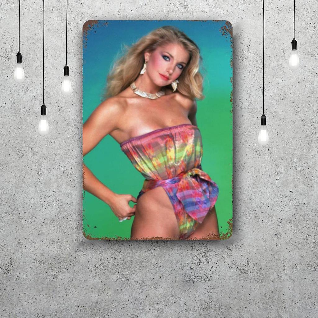 Heather Locklear Vintage Tin Sign Home Decor Wall Decor Art Wall Mural Room Decoration Decor Retro Metal Sign Plate Bar Posters