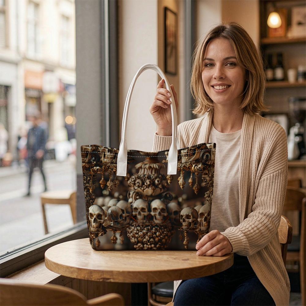 Gothic Skull Pattern Tote Bag