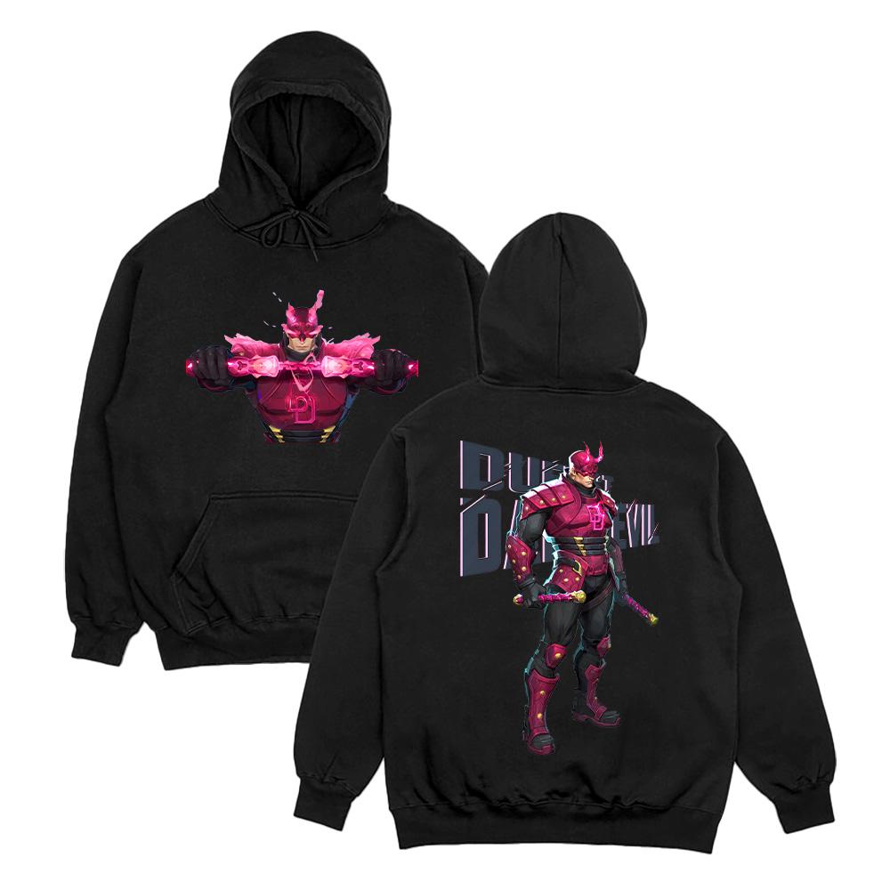 

Duelist Daredevil Hoodies Marvelrivals Daredevil Anime Print Sweatshirt Men Women Loose Long Sleeve Streetwear Fall Casual Hoody XS чорний