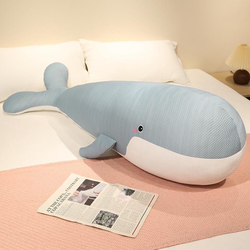 

Soft ice silk whale throw pillow plush toy doll big blue whale doll girl company soothing doll 50cm（0.2kg）
