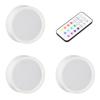 3 Stück LED Puck Licht 4 Farben Dimmbar Timing Wiederaufladbare Batterie Betrieben LED Push Lampe mit E26 B