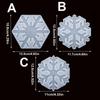 UV Epoxy Xmas Ornament Crystal Pendant Resin Molds Christmas Mold Coaster Silicone Mould Snowflakes