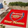 A-Arsenal Design Area Rug Personalized Name- Non-Slip, Soft & Cozy Floor Mat for Living Room, Office - Indoor/Outdoor Carpet