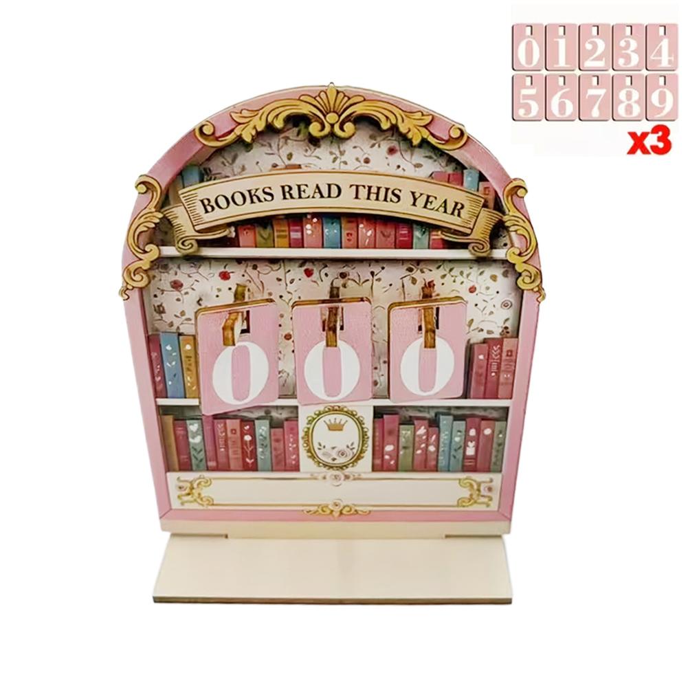 Ретро Деревянный Трекер Чтения Книг Вместимость 999 Книг Книга Записей Чтения Ежедневный Аксессуар для Любителя Книг