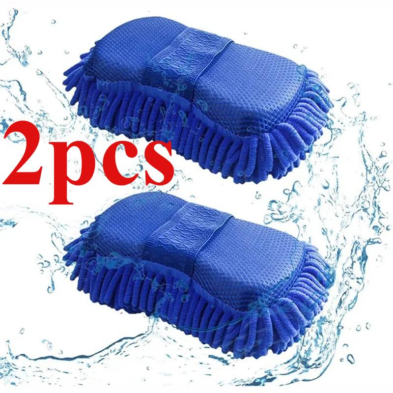 1pc Car Wash Glove Microfiber Chenille Car Wash Sponge Care Washing Detailing Brush Pad Multifunction Cleaning Tool