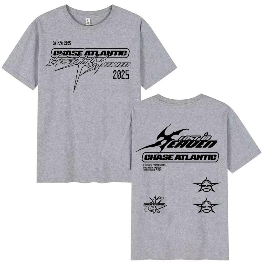 Chase Atlantic Lost In Europe and UK Tour 2025 T Shirts Men's Hip Hop Rock Band Clothing T-shirt Man 100% Cotton Oversized Tees