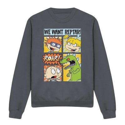 Rugrats Unisex Adult We Want Reptar! Comic Sweatshirt