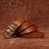 High-end Men's Genuine Leather Belt Men's First-layer Cowhide Versatile Copper Buckle Youth Casual Jeans Belt
