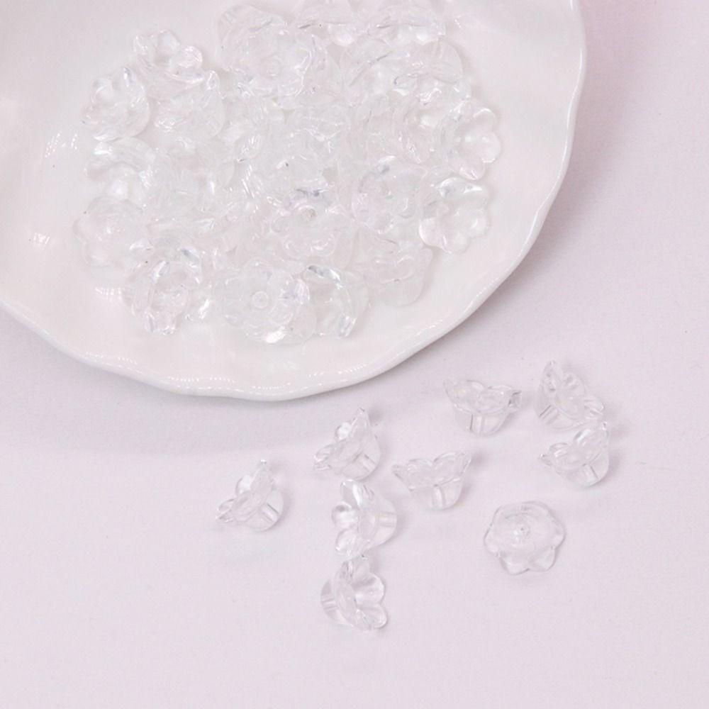 

20pcs Necklace Flower Colorful Beads Handmade DIY Jewelry Accessory DIY Jewelry прозорий