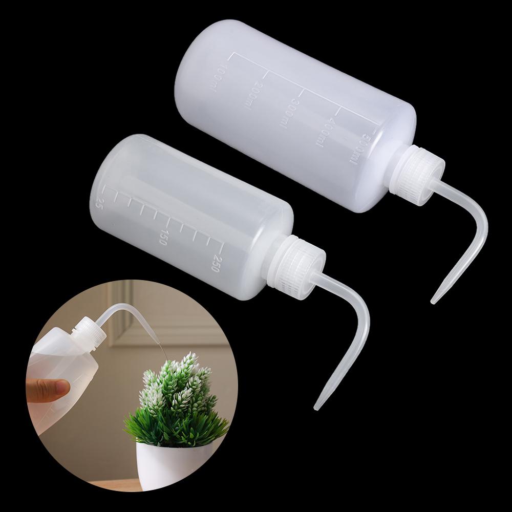 250ml/500ml Plastic Washing Bend Gardening Watering Can Curved Mouth Alcohol Bottle