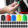 10-40PCS Car Tire Valve Plastic Bike Tyre Valve Caps O Rubber Ring Covers Dome Shape Dust Valve for Auto Motorcycle Cap Decor