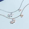 Rainbow Unicorn Necklace Women's Versatile Light Luxury Niche Design High-end Accessories
