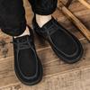Men's Casual Leather Shoes Soft Sole Walking Shoes Luxury Brand Lace-Up Lightweight Walking Shoes Outdoor Mens Sneakers