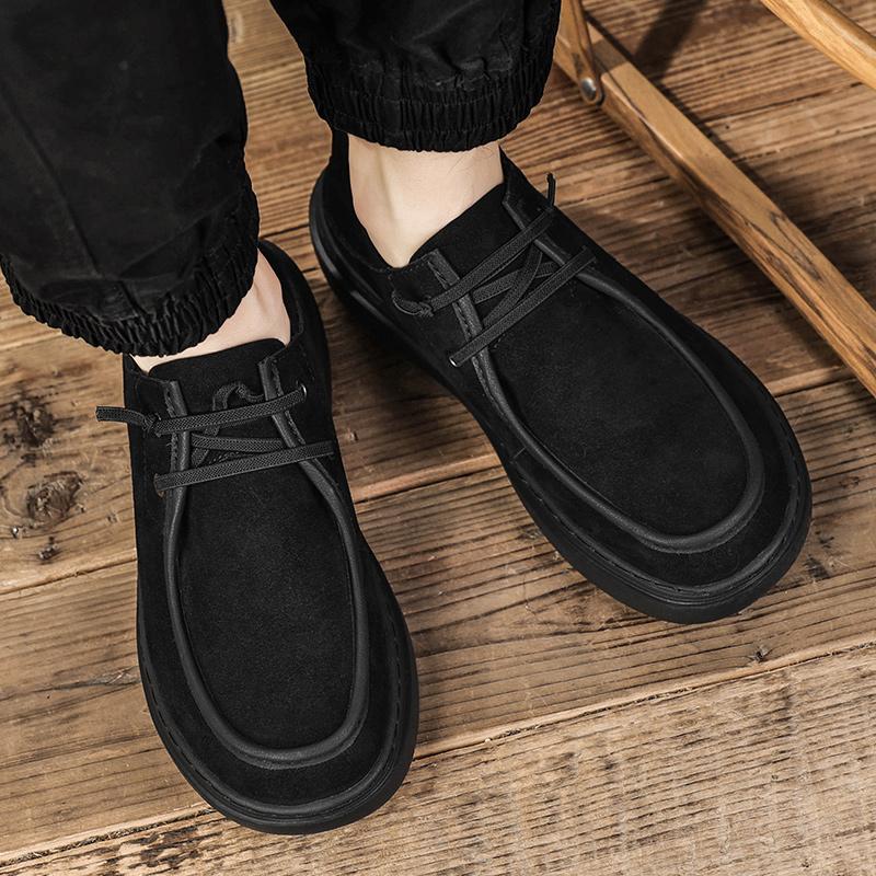 Men's Casual Leather Shoes Soft Sole Walking Shoes Luxury Brand Lace-Up Lightweight Walking Shoes Outdoor Mens Sneakers