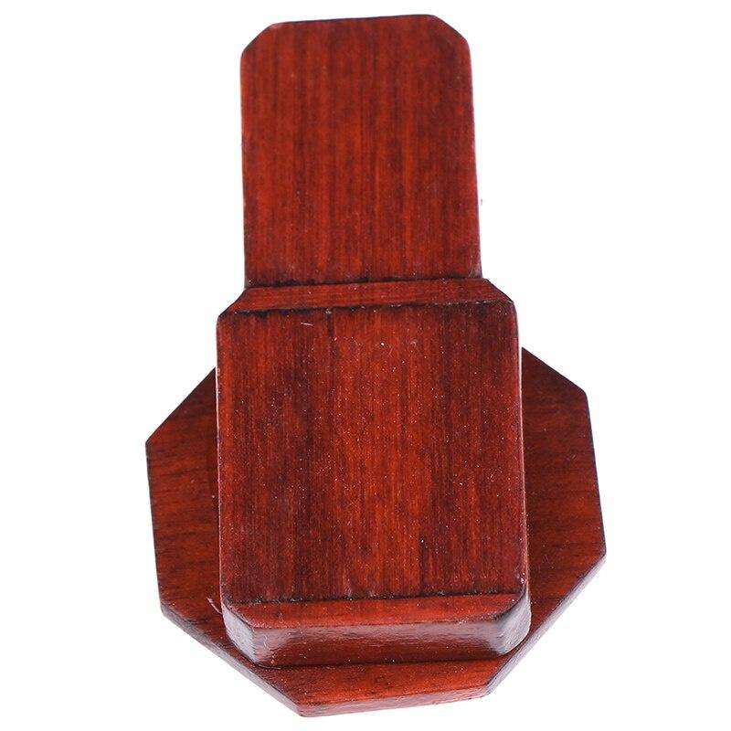 1Pcs Dollhouse Wood Vintage Red Clock 1/12 Scale Dollhouse Miniature Toy Pretend Play Furniture Toy Baby Kids Diy Toys