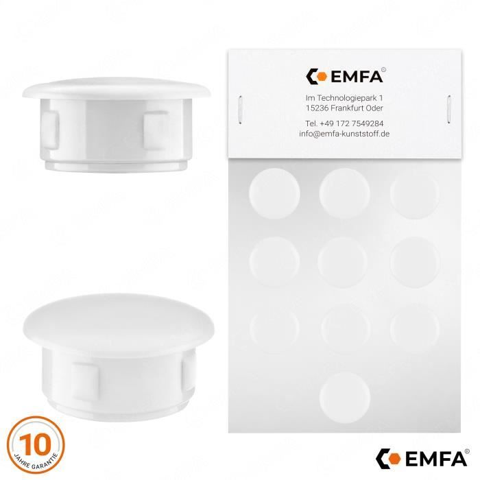 82 - bouchon cache-vis pour trous de fixation Capuchon plastique Embouts protection