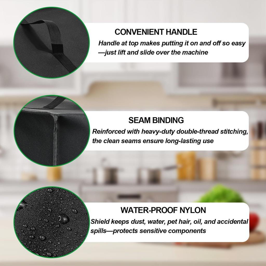 Food Processor Cover for Ninja, Heavy Duty Waterproof Dustproof Food Processor Protective Cover Case for Ninja Food Processors Plus 9-Cup, BN601/XL