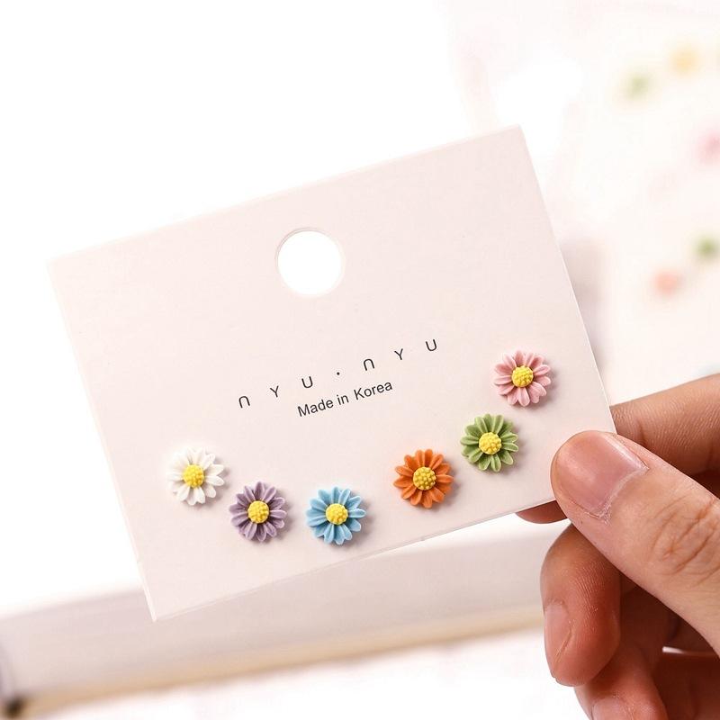 New ceramic jewelry, cute and fresh earrings, ear piercing care, no need to remove earrings when sleeping, gift for female students, steel pins