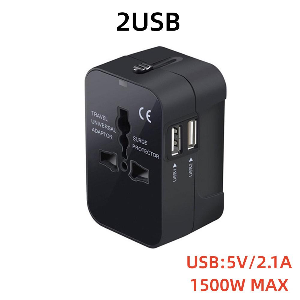 Dual USB Ports Universal Travel Adapter UK to EU Plug Adapter Wall Charger AC Power Converter World for USA EU UK AUS