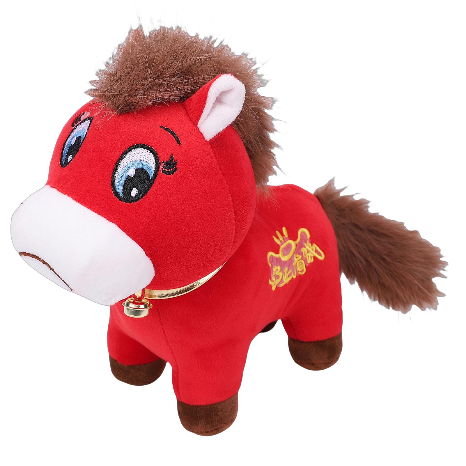 

2026 Year of The Horse Plush Toy Chinese New Year Plush Horse Figurine Doll Stuffed Animal Toy Decor for Spring