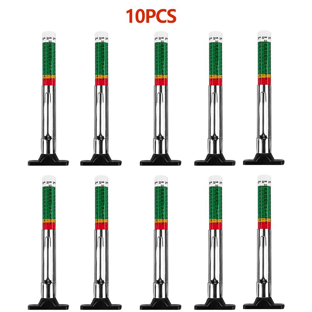 2/5/10Pcs Car Wheel Tyre Measuring Pen Digital Tire Tread Pattern Depth Thickness Gauge Auto Inspection Tools Supplies