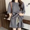 Solid Color Two-piece Tracksuit Women Loose Summer Two-piece Suit Soft Women's Suit Female
