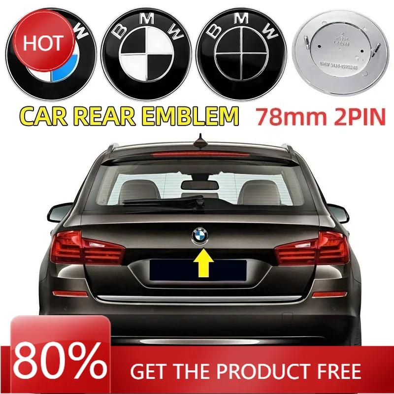2025 Heiß 1 Stück 78mm 2 Pins 51141970248 Auto Heckklappe Kofferraum Emblem Abzeichen Logo Zubehör für BMW E66 E53 X5 E71 F25 E70 F26 F15 F