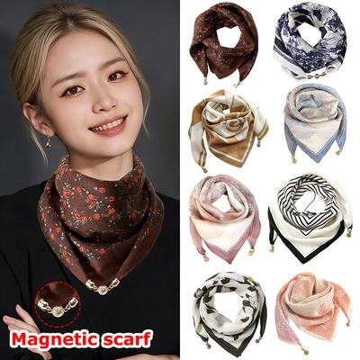 1PC Magnetic Buckle Fixed Decorations Stability Skirts Tie Knots Soft Scarf Casual Clothes Daily Various Dressing Styles