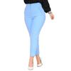 Women Pencil Pants Solid Color High Waist Straight Leg Fit Long Trousers