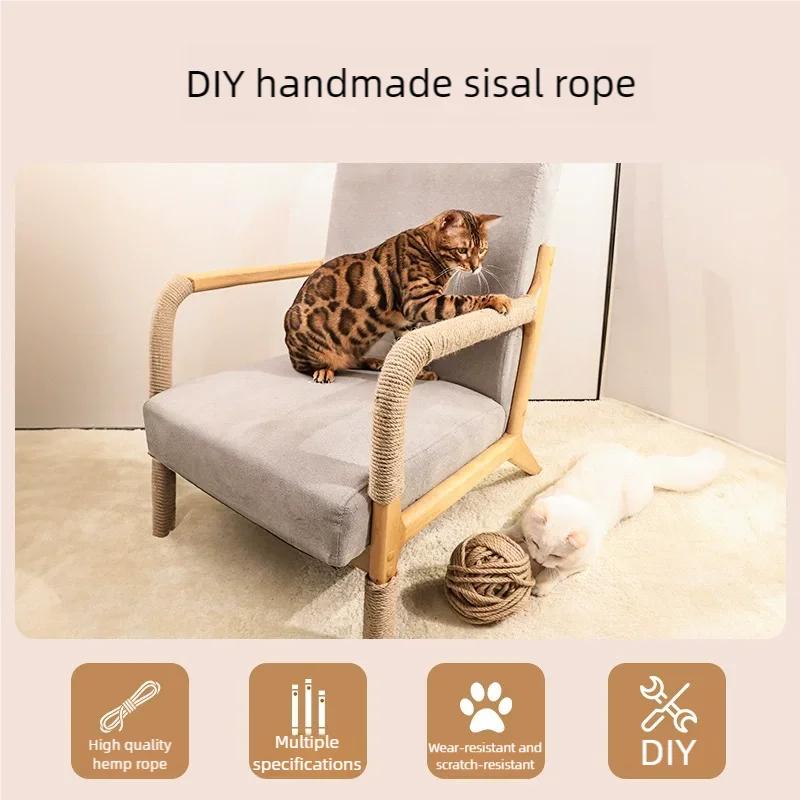 DIY Cotton Sisal Rope for Cat Tree Scratching Post Scratcher Cat Toy Climbing Frame Durable Scratch Resistant Replacement Rope