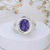 Charoite Gemstone Ring – Vintage Style 925 Sterling Silver Handmade Ring for Women – Russian Stone of Transformation