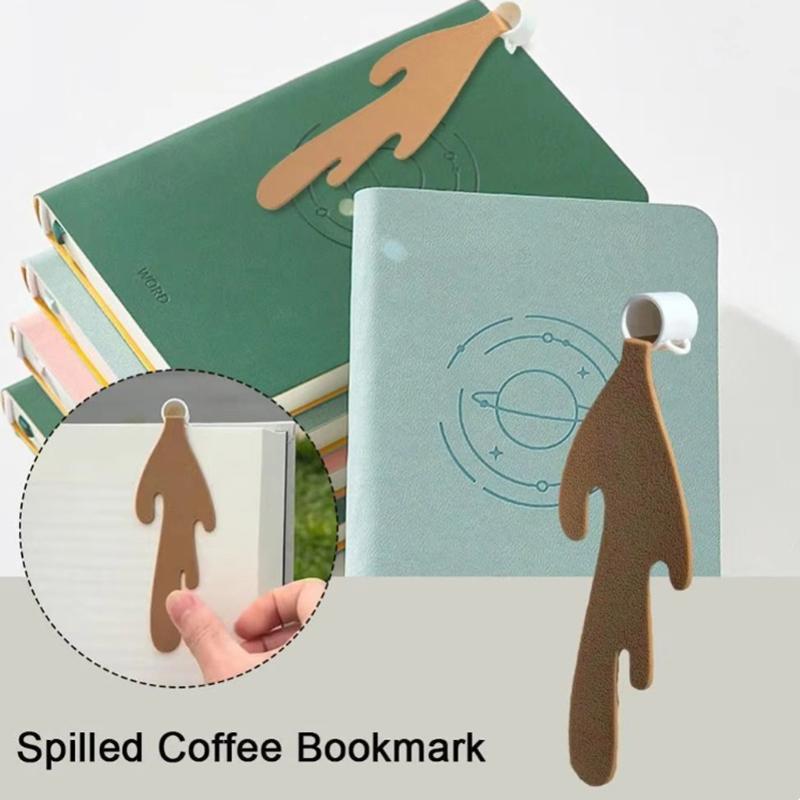 Cute Spilled Coffee Bookmark Corner Marker For Reading Funny Bookmarks For Reading Corner Bookmark Stationery School Supplies