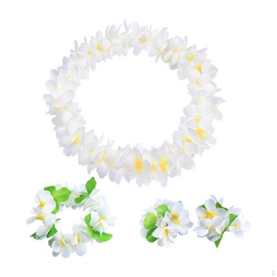 Ensemble de Leis Hawaïens Guirlande de Fleurs Artificielles Couronne pour Vacances Anniversaire Fête