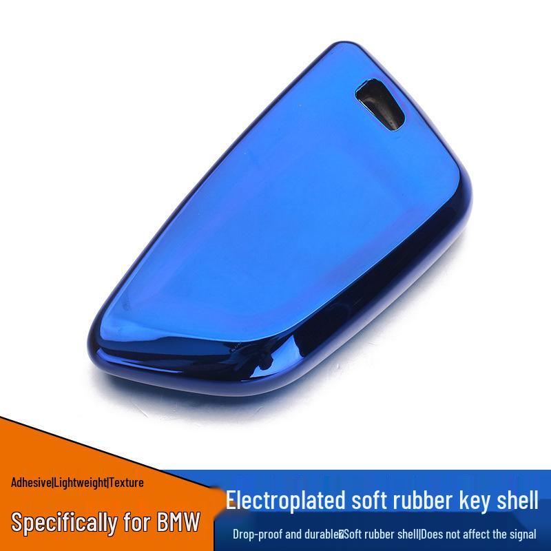 TPU Electroplated Soft Rubber Key Case for BMW Blade 7 Series, X1, X5, X6.