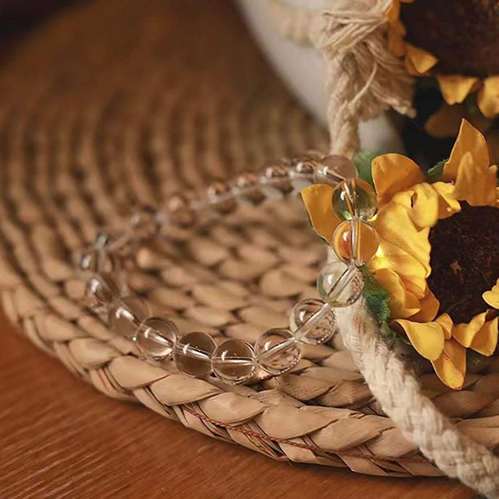 Natural Quartz Carefully Quartz Completely Tiger Natural Power Enhances Creativity and Brings Good Comes with Bead Threading Wire and Elastic