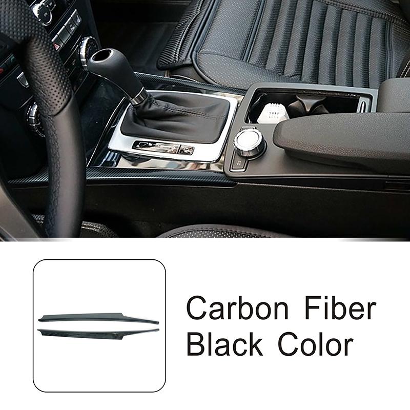 Car Accessories Console Gear Shift Side Panel Frame Trim Strip Carbon Fiber Color Trim For Mercedes Benz C Class W204 2008-2014