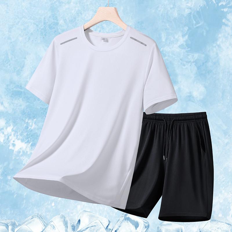 Summer Running Fitness Set Men's Outdoor Men's Leisure Set Two Piece Set