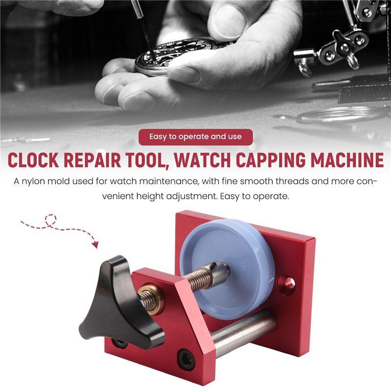 AEE4-Micropress Watch Case Press Micropress Medium Heavy Duty Watch Case Pressing Tool With 12 Nylon Dies For Watch Repair