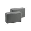 EXERZ Briques Yoga-Blocs De Yoga Haute Densité 2PK - Briques De Mousse De Fitness Confortables, Antidérapantes - Grise