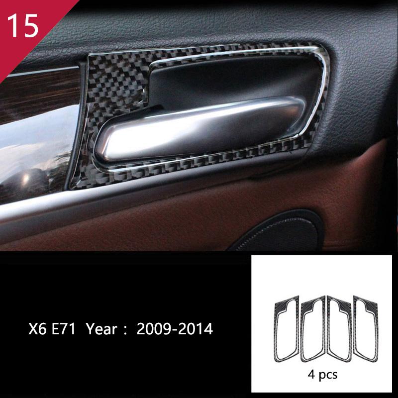 AAACH1 For BMW X5 X6 E70 E71 Accessories Car Interior Air Conditioning CD Console Panel Cover Decoration Trim Carbon Fiber Car Styling