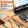 With Converter 3-in-1 USB Splitter Male To Female 480Mbps OTG Adapter Data Transfer Nylon Braided USB-C Hub Gamepad
