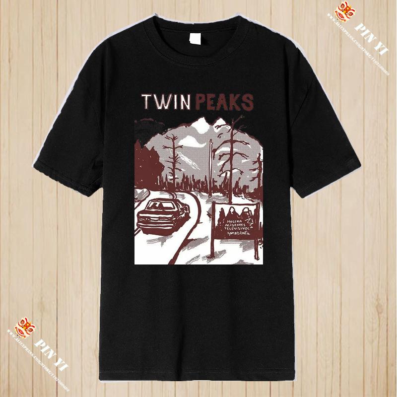 Leisure Classic Film TWIN PEAKS Printed Cotton T-shirt Top Unisex Short Sleeve Short-sleev O-neck Streetwear S-6XL