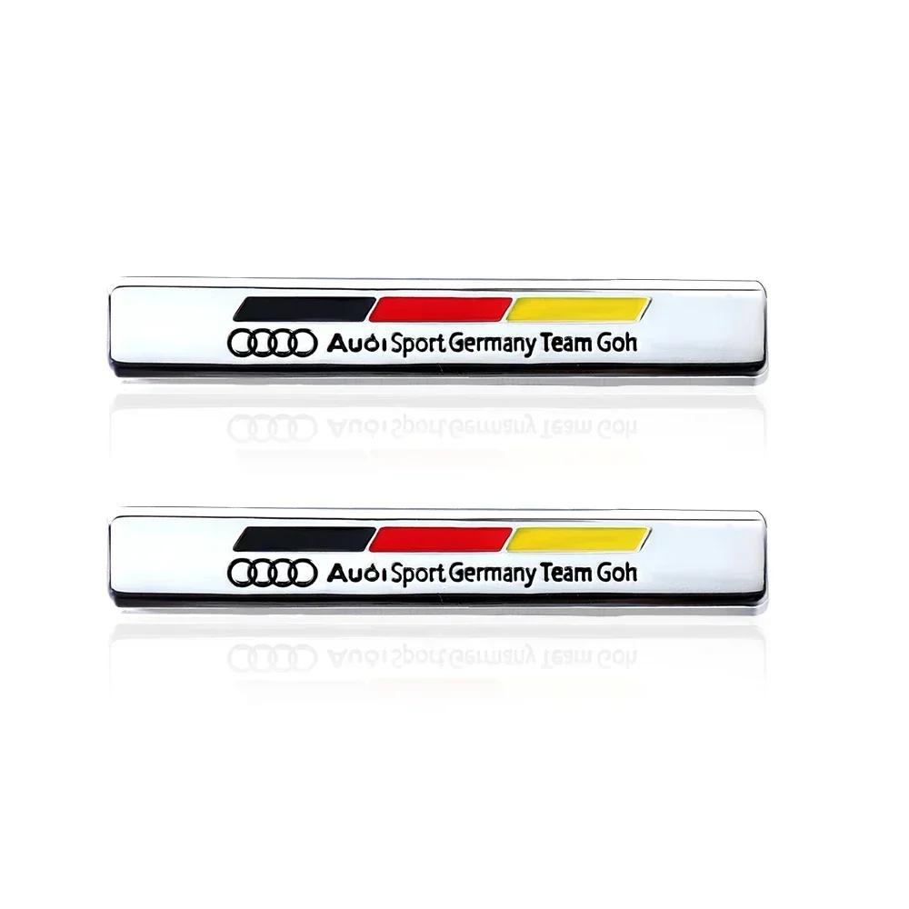 G21/2PCS 3D Metal Car Badge Body Rear Trunk Sticker Decoration Auto Refit Accessories for Qq1 Sline TT A1 A2 A3 A4 A5 A6 A7 A8 8P
