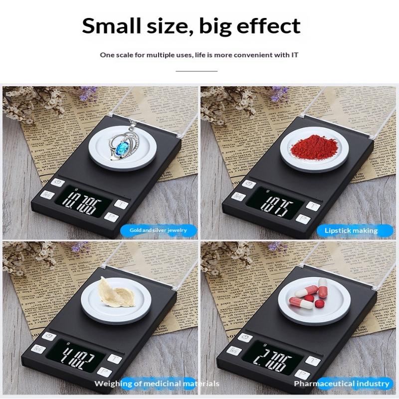 High Precision 0.001G Jewelry Pocket Scale Digital Carat Diamond Milligram Weighing Balance For Ingredients And Gems