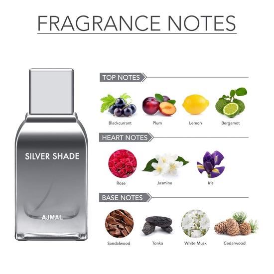 Ajmal Zeal EDP Aquatic Woody Perfume 100ml for Men and Silver Shade EDP Citrus Woody Perfume 100ml for Men
