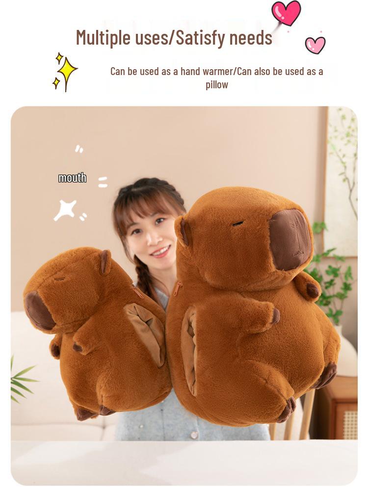 Capybara Plush Hand Warmer & Nap Pillow - Winter Comfort Artifact