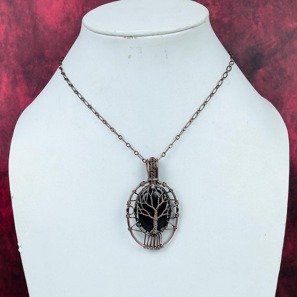 Tree Of Life Picasso Jasper Pendant Copper Wire Wrapped Pendant Anniversary Gifts