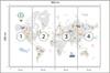 Photomural World Map With Cute Animals In Cartoon Style. Map For Nursery, Kids Room With Nature, Animals, Transports. Skandi Smooth Vinyl 368x280