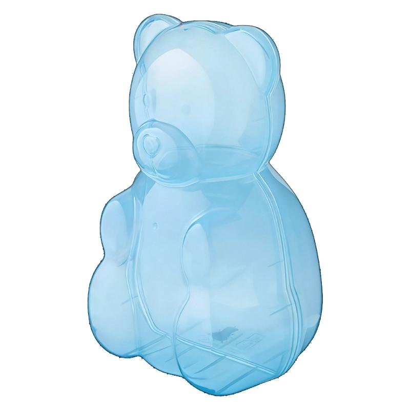 

Transparent ABS Candy Bear Jar With Lid For Food Storage And Home Decoration Gummy Storage Container синій